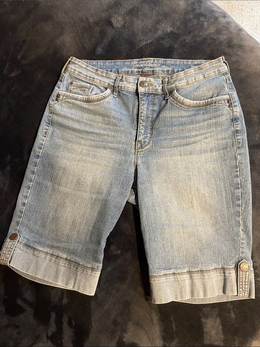 Gloria Vanderbilt Light Blue Denim Bermuda Shorts